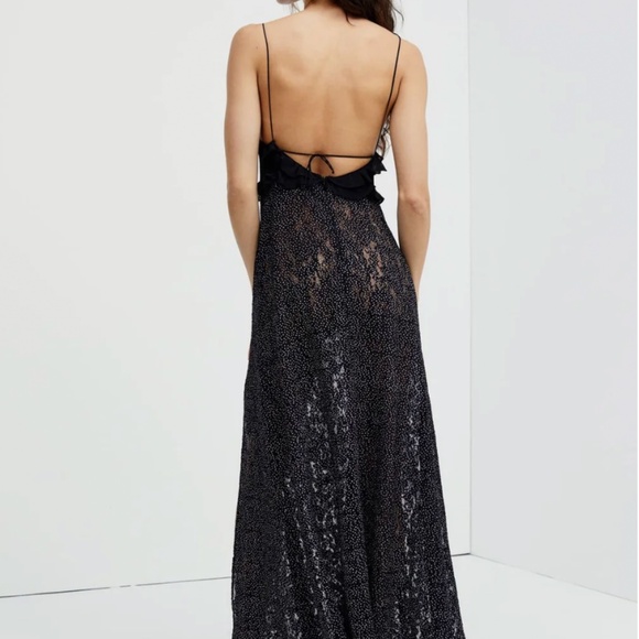 For Love And Lemons Black Lace Maxi Dress - Picture 6 of 7